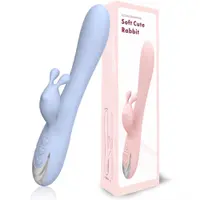 Soft Cute Rabbit - Succionador vibrador - Azul (486)